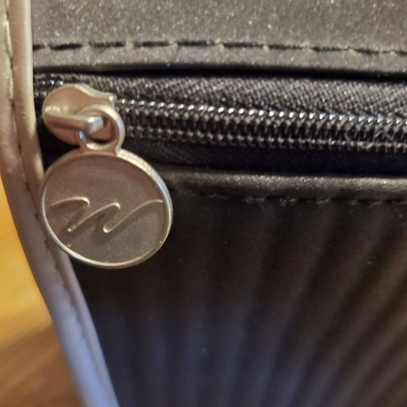 WEIGHT WATCHERS Bag Organizer Black CARRYING CASE Genuine LOGO Zipper - Picture 1 of 3
